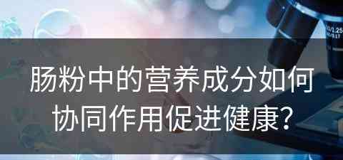 肠粉中的营养成分如何协同作用促进健康？